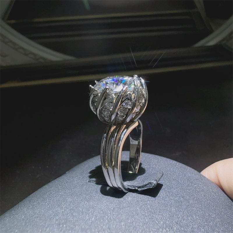 3 Carat 925 Sterling Silver Moissanite Ring - Trendsi - Flyclothing LLC