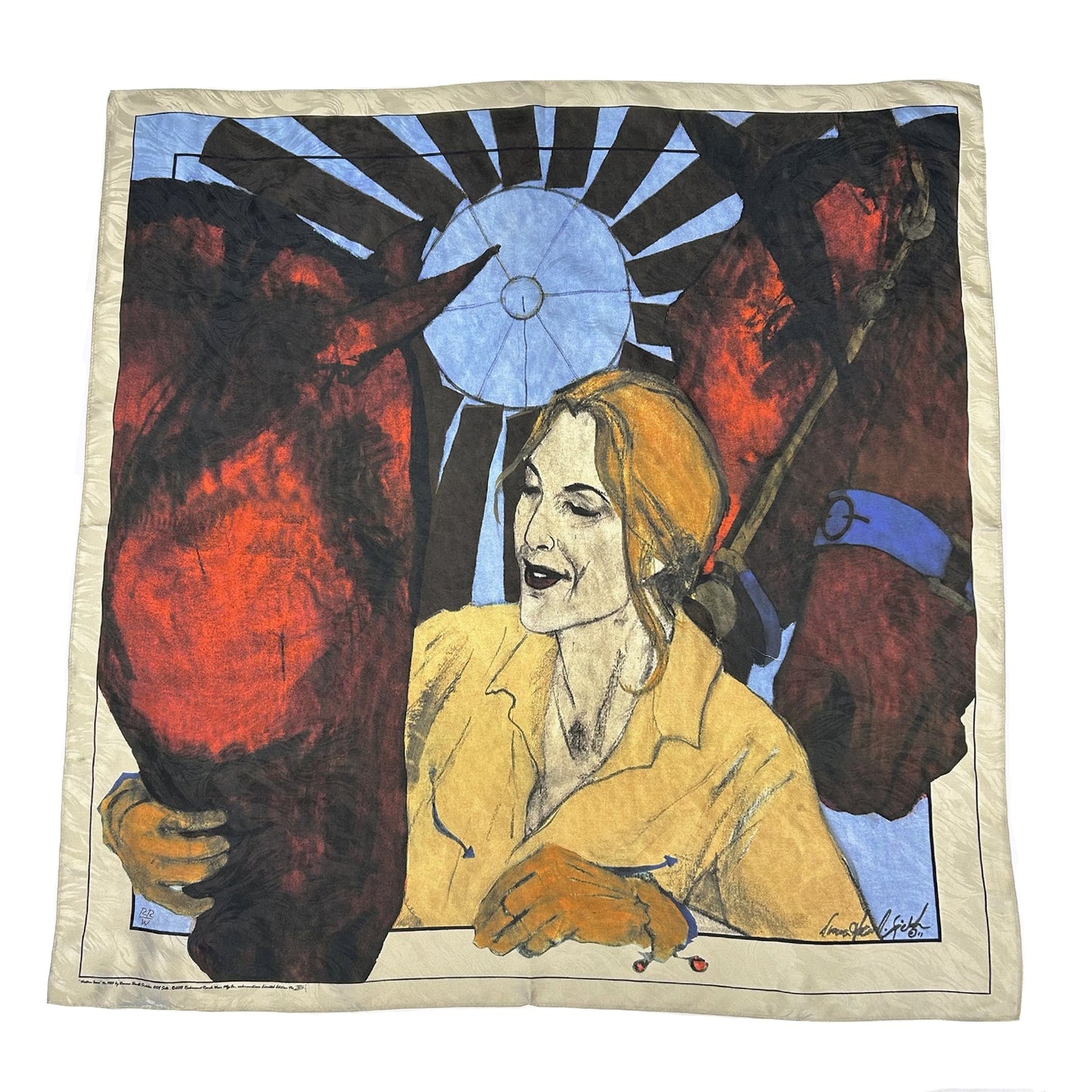 Rockmount Ranch Wear Limited-Edition Western Icons Silk Scarf by Donna Howell-Sickles - Rockmount Clothing - Flyclothing LLC
