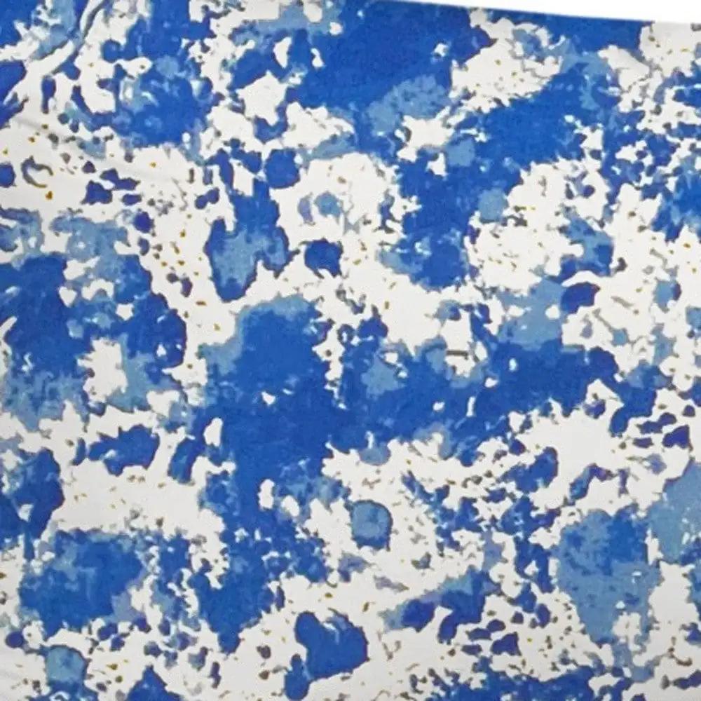 12" X 48" Blue And White Enveloped Indoor Outdoor Lumbar Pillow - Homeroots