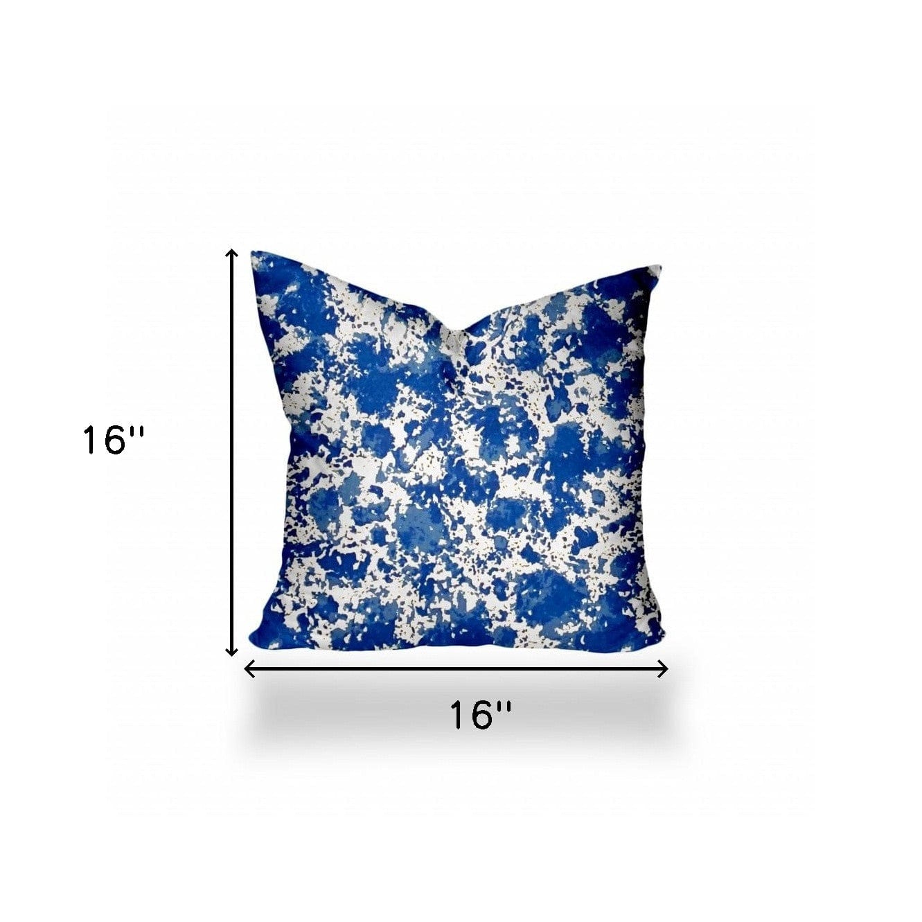 16" X 16" Blue And White Enveloped Coastal Throw Indoor Outdoor Pillow - Homeroots