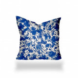 17" X 17" Blue And White Zippered Coastal Throw Indoor Outdoor Pillow - Homeroots