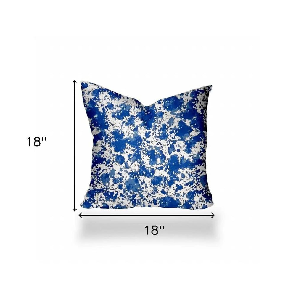 18" X 18" Blue And White Enveloped Coastal Throw Indoor Outdoor Pillow - Homeroots - Flyclothing LLC
