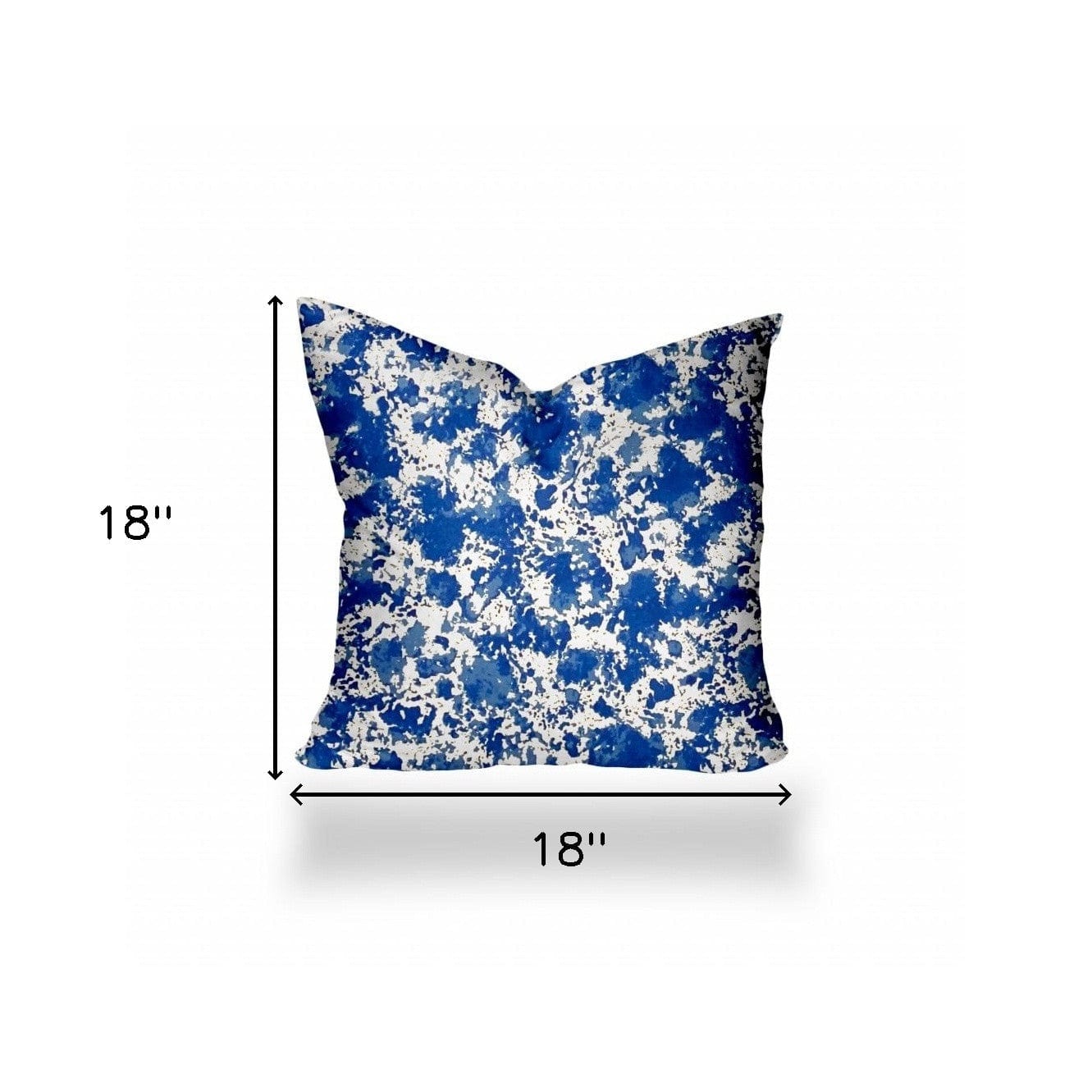 18" X 18" Blue And White Blown Seam Coastal Throw Indoor Outdoor Pillow - Homeroots