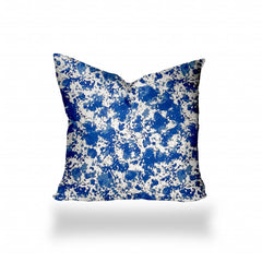 20" X 20" Blue And White Zippered Coastal Throw Indoor Outdoor Pillow - Homeroots