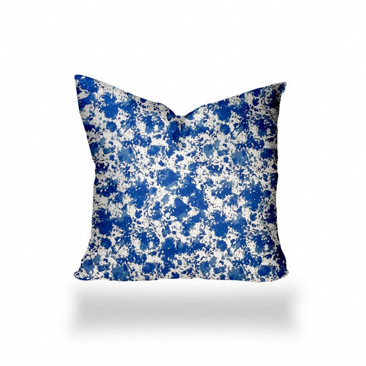 26" X 26" Blue And White Enveloped Coastal Throw Indoor Outdoor Pillow - Homeroots