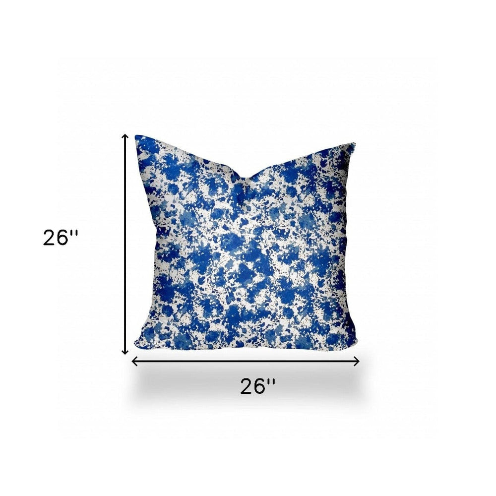 26" X 26" Blue And White Enveloped Coastal Throw Indoor Outdoor Pillow - Homeroots - Flyclothing LLC