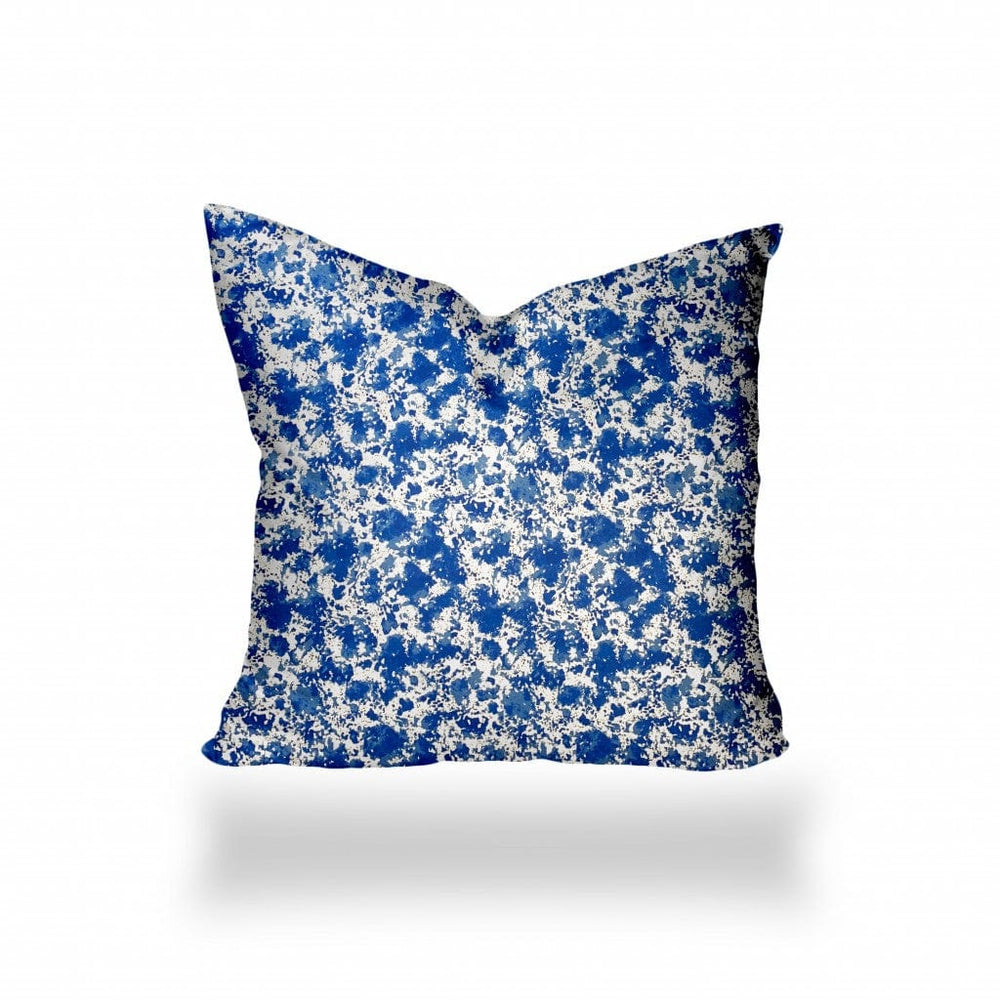 36" X 36" Blue And White Enveloped Coastal Throw Indoor Outdoor Pillow - Homeroots