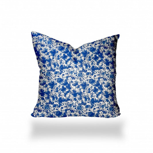 36" X 36" Blue And White Enveloped Coastal Throw Indoor Outdoor Pillow - Homeroots