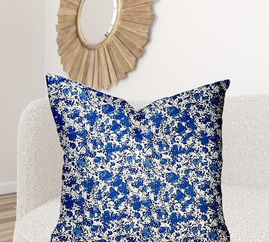 36" X 36" Blue And White Enveloped Coastal Throw Indoor Outdoor Pillow - Homeroots