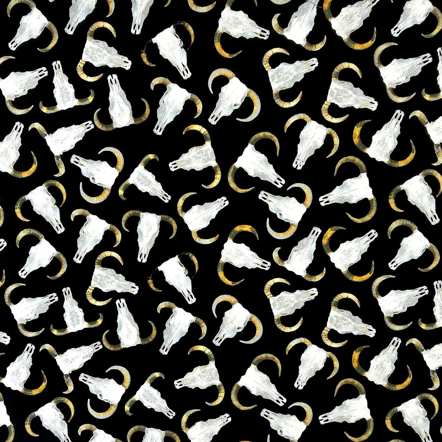 Rockmount Ranch Ware Steer Skull Western Cotton Bandana in Black - Rockmount Clothing - Flyclothing LLC