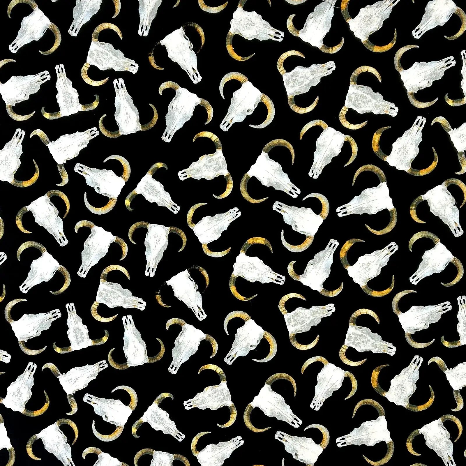 Rockmount Ranch Ware Steer Skull Western Cotton Bandana in Black - Rockmount Clothing - Flyclothing LLC
