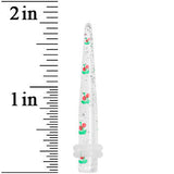 4G Clear Acrylic Glitter Cherry Confetti Taper
