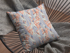 16" Orange Lavender Tropics Zippered Suede Throw Pillow - Homeroots