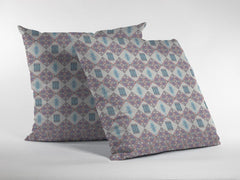 16" Pink Lattice Zippered Suede Throw Pillow - Homeroots