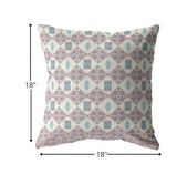 18" Pink Lattice Zippered Suede Throw Pillow - Homeroots - Flyclothing LLC