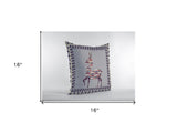 16" Purple Cream Boho Deer Zippered Suede Throw Pillow - Homeroots - Flyclothing LLC