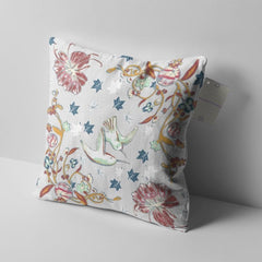 16" Gray Bird Zippered Double Sided Suede Throw Pillow - Homeroots