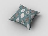 16” Pine Green Leaves Suede Zippered Throw Pillow - Homeroots