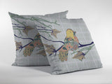 18" Light Green Sparrow Zippered Suede Throw Pillow - Homeroots - Flyclothing LLC