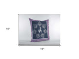 16” Navy Purple Horse Zippered Suede Throw Pillow - Homeroots - Flyclothing LLC