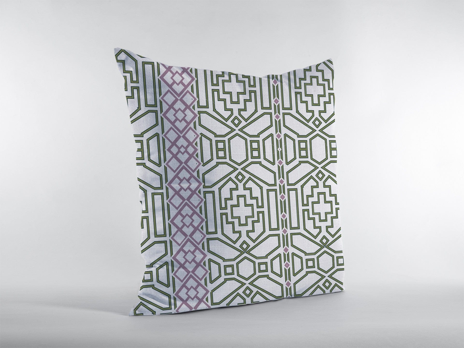 18" White Bird Maze Double Sided Suede Throw Pillow - Homeroots