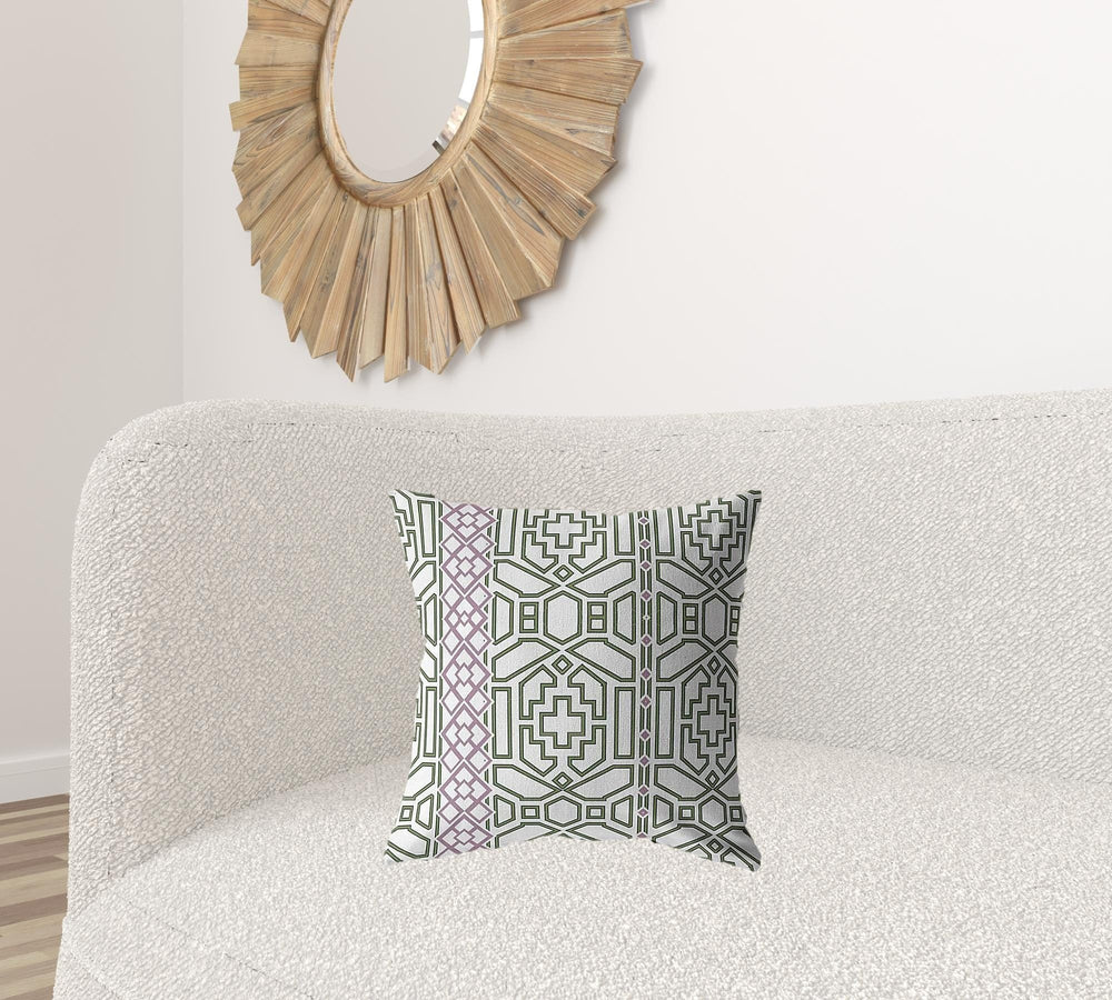 18" White Bird Maze Double Sided Suede Throw Pillow - Homeroots - Flyclothing LLC