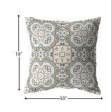 18” Blue Orange Mandala Zippered Suede Throw Pillow - Homeroots - Flyclothing LLC