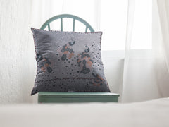 16” Gray Black Boho Bird Zippered Suede Throw Pillow - Homeroots