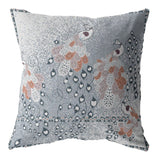 16” Gray Orange Boho Bird Zippered Suede Throw Pillow - Homeroots
