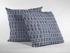 16" Blue Gray Spades Zippered Suede Throw Pillow - Homeroots