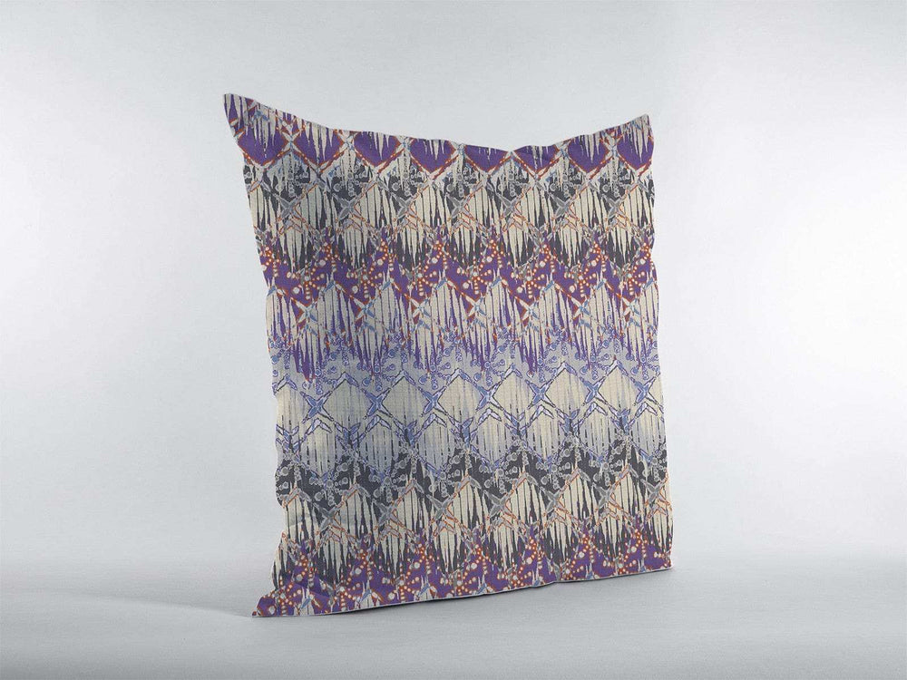 16” Magenta Cream Hatch Zippered Suede Throw Pillow - Homeroots - Flyclothing LLC