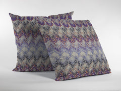16” Magenta Cream Hatch Zippered Suede Throw Pillow - Homeroots