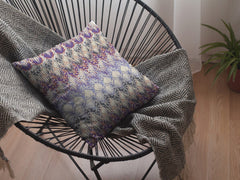 16” Magenta Cream Hatch Zippered Suede Throw Pillow - Homeroots