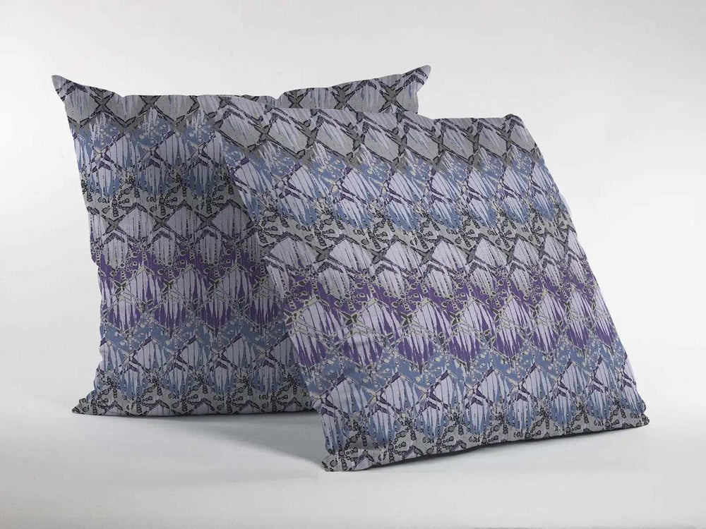 18” Purple Gray Hatch Zippered Suede Throw Pillow - Homeroots - Flyclothing LLC