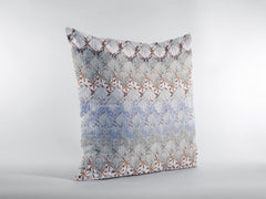 16” Orange Gray Hatch Zippered Suede Throw Pillow - Homeroots