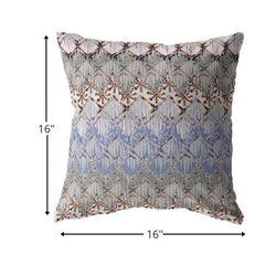 16” Orange Gray Hatch Zippered Suede Throw Pillow - Homeroots