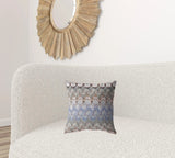 16” Orange Gray Hatch Zippered Suede Throw Pillow - Homeroots