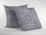 16” Yellow Gray Boho Ornate Zippered Suede Throw Pillow - Homeroots
