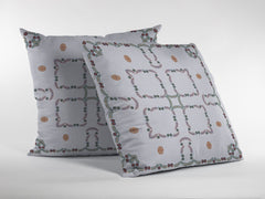 18” White Floral Suede Zippered Throw Pillow - Homeroots
