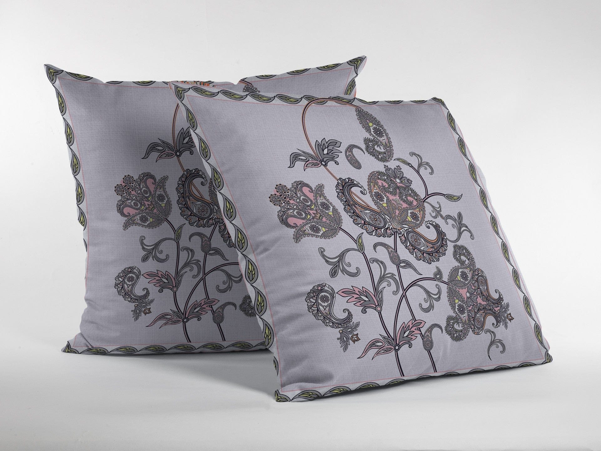 18” Gray White Wildflower Zippered Suede Throw Pillow - Homeroots