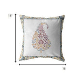 18” Red White Paisley Suede Zippered Throw Pillow - Homeroots - Flyclothing LLC