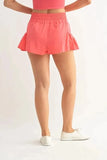 MONO B Smocked High Waist Shorts - Trendsi
