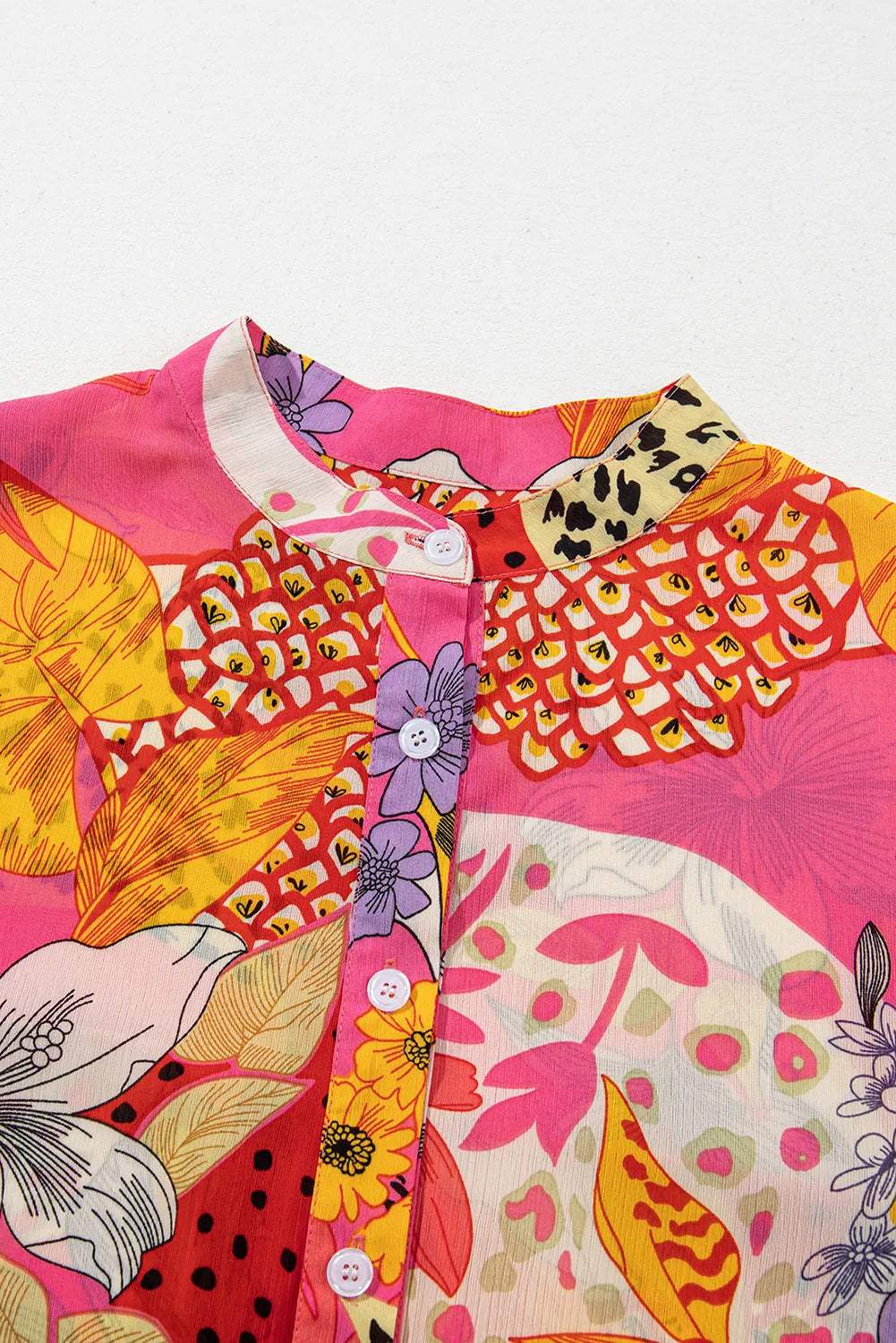Printed Button Down Long Sleeve Shirt - Trendsi - Flyclothing LLC