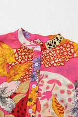 Printed Button Down Long Sleeve Shirt - Trendsi - Flyclothing LLC