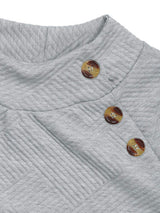 Perfee Texture Mock Neck Long Sleeve Mini Dress - Trendsi - Flyclothing LLC