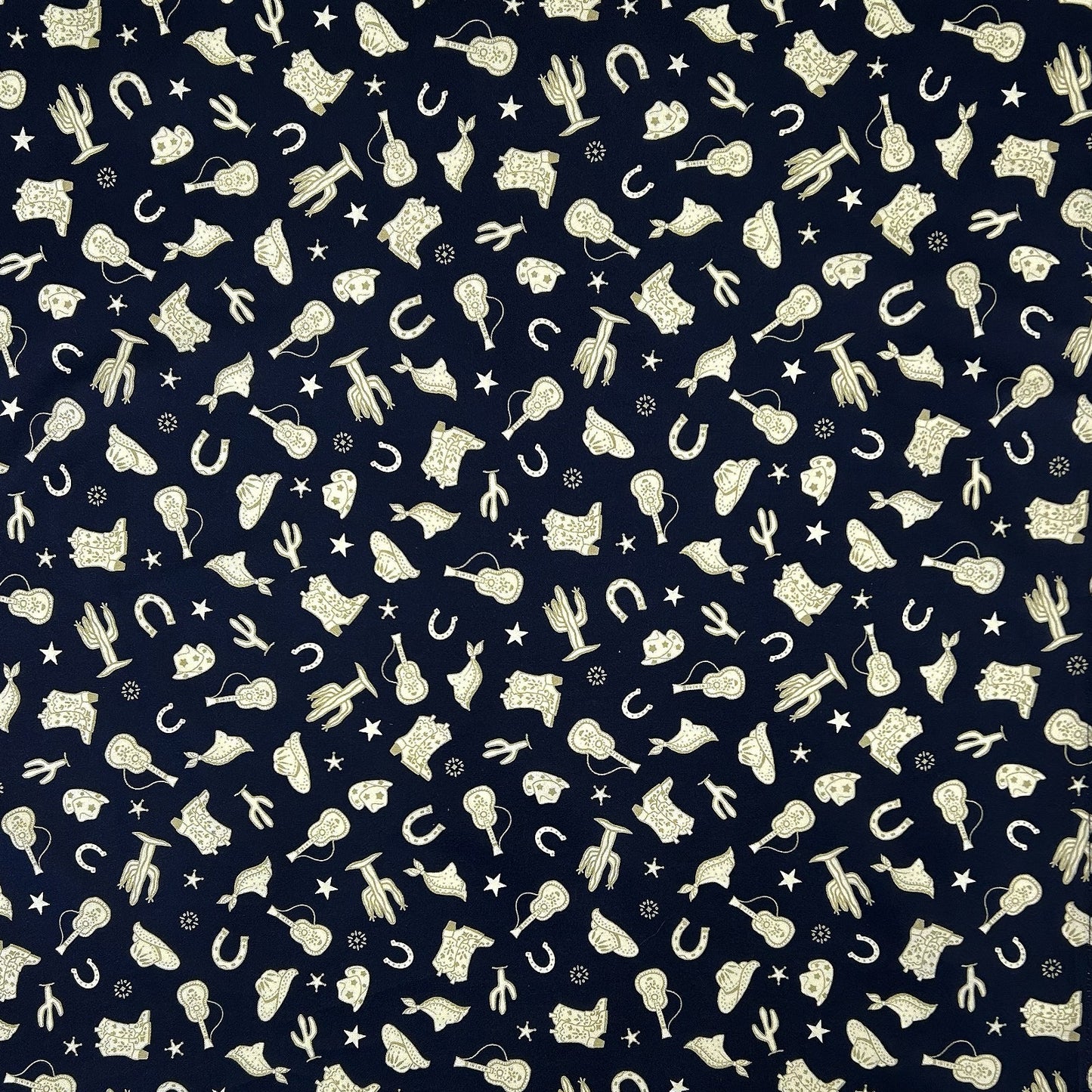 Rockmount Ranch Wear Guitars, Hats & Horseshoes Blue Western Cotton Bandana - Rockmount Clothing - Flyclothing LLC