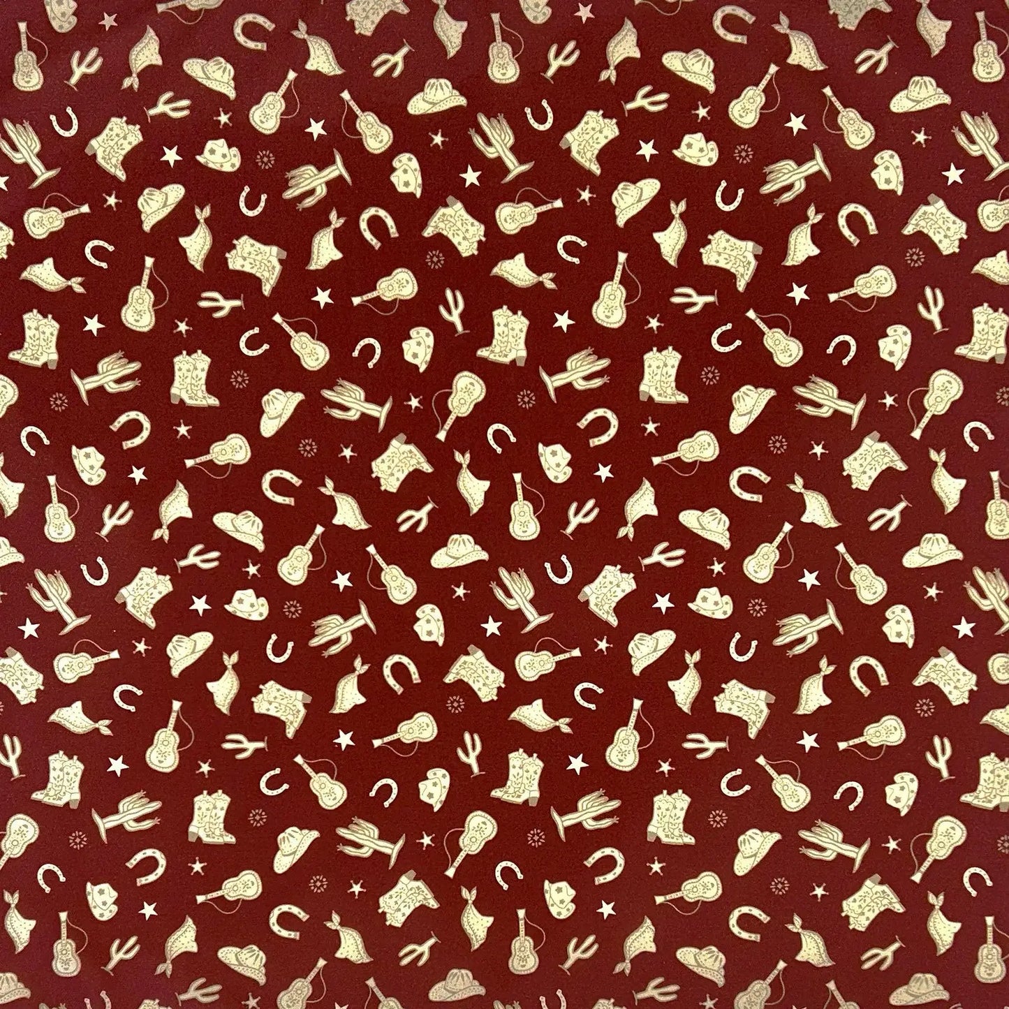 Guitars, Hats & Horseshoes Red Western Bandana - Rockmount Ranch Wear - Flyclothing LLC