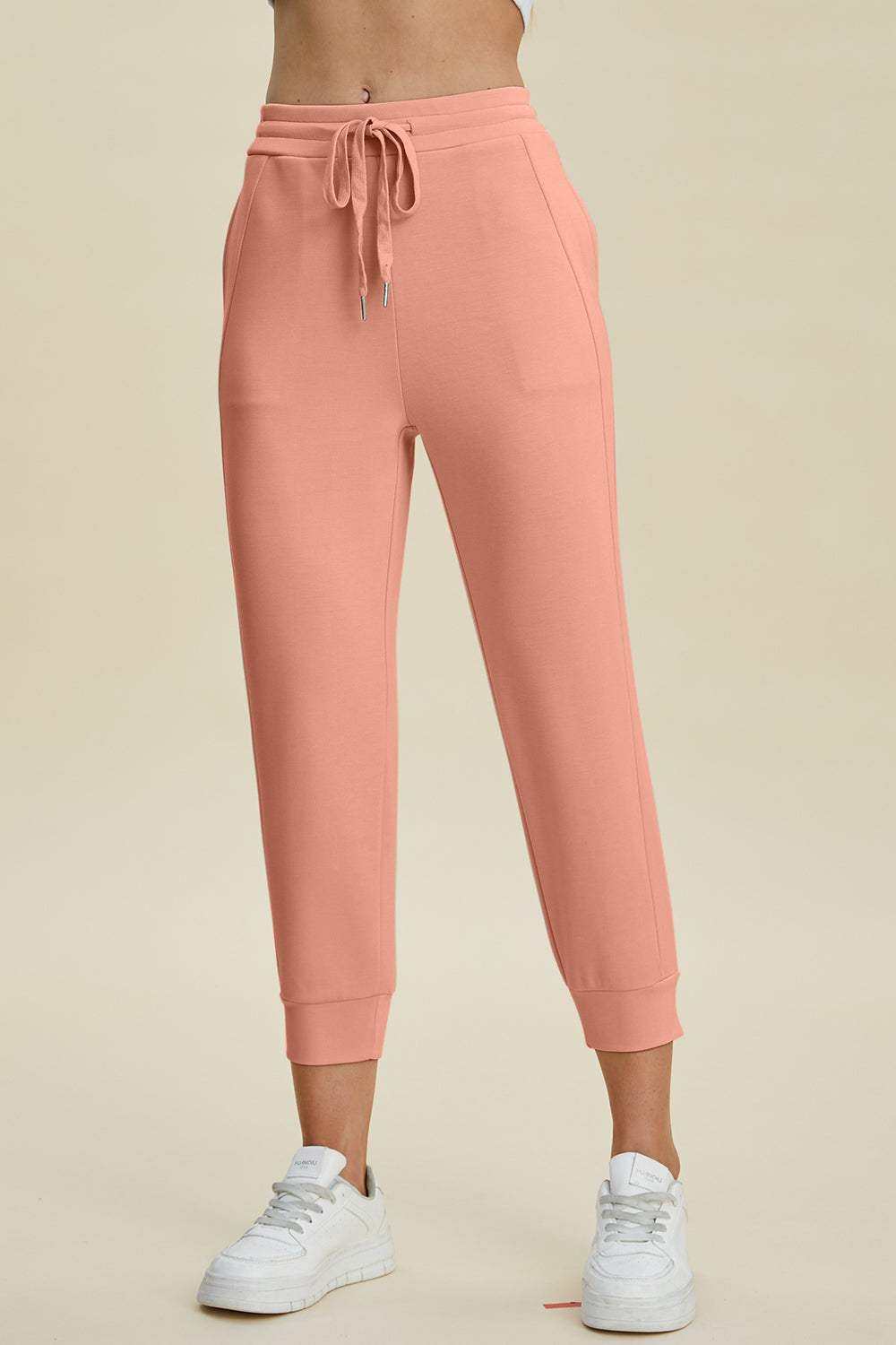 Basic Bae Full Size Air Scuba Drawstring High Waist Cropped Pants - Trendsi - Flyclothing LLC