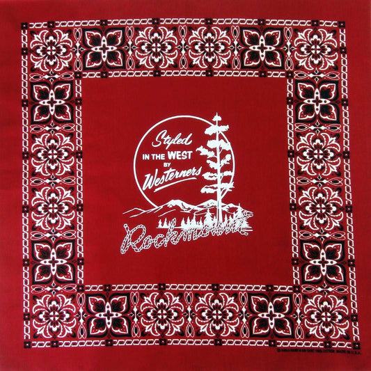 Rockmount Ranch Ware Rockmount Styled in the West Cotton Western Bandana in Red - Rockmount Clothing - Flyclothing LLC