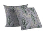 16” Gray Purple Tropical Leaf Indoor Outdoor Throw Pillow